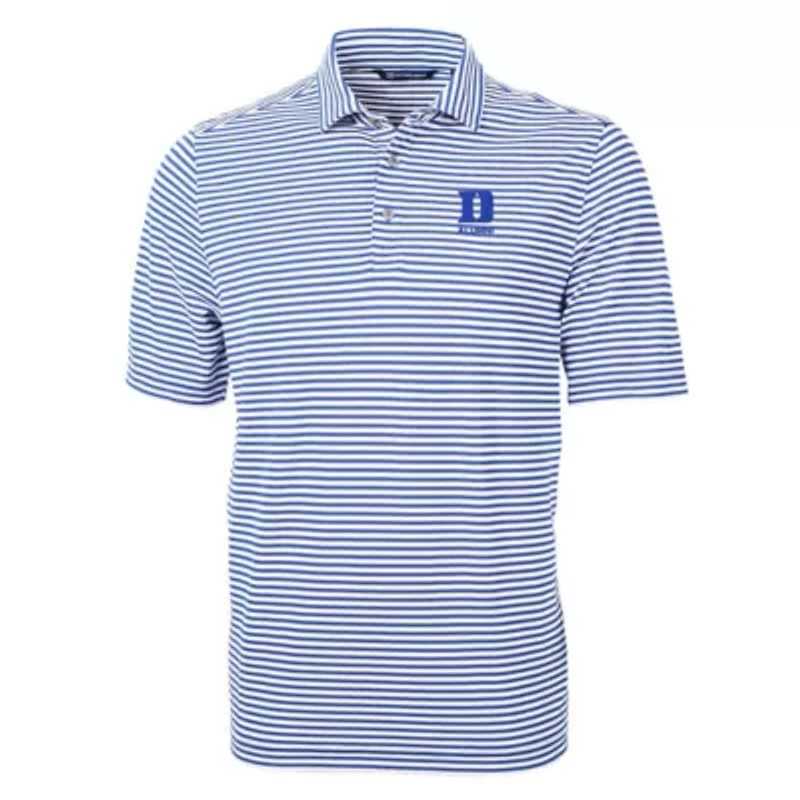 Duke Blue Devils NCAA Virtue Eco Pique Stripe Recycled DryTec Polo