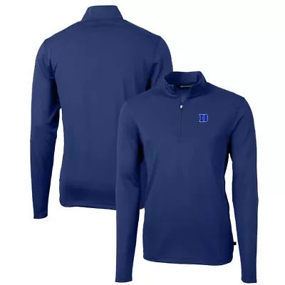 Duke Blue Devils NCAA Virtue Eco Pique Recycled DryTec Quarter-Zip Top