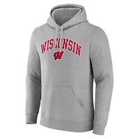 NCAA Fanatics Wisconsin Badgers Arched Logo Pullover Hoodie