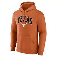 NCAA Fanatics Burnt Texas Longhorns Classic Arched Applique Fleece Pullover Hoodie