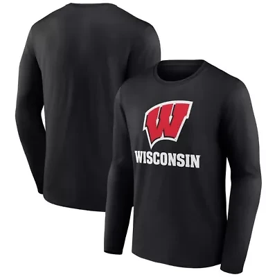 NCAA Fanatics Wisconsin Badgers Team Lockup Long Sleeve T-Shirt