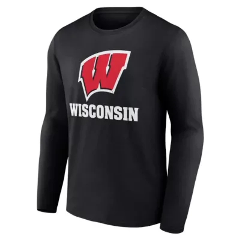 NCAA Fanatics Wisconsin Badgers Team Lockup Long Sleeve T-Shirt