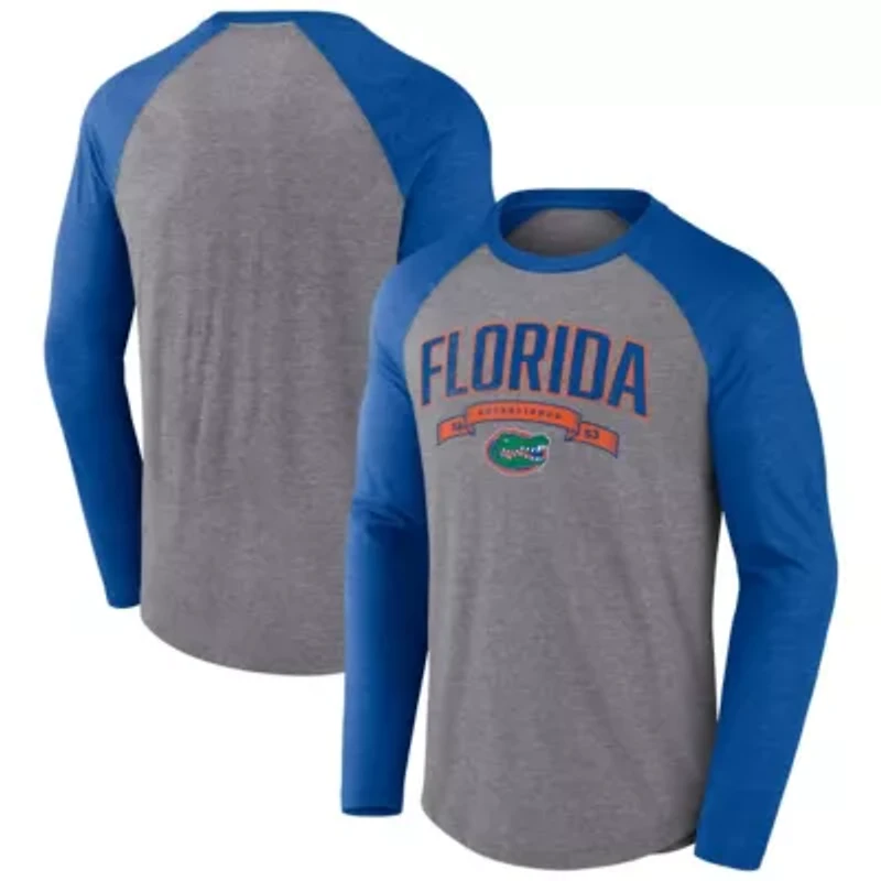 NCAA Fanatics Florida Gators Banner Year Tri-Blend Raglan Long Sleeve T-Shirt