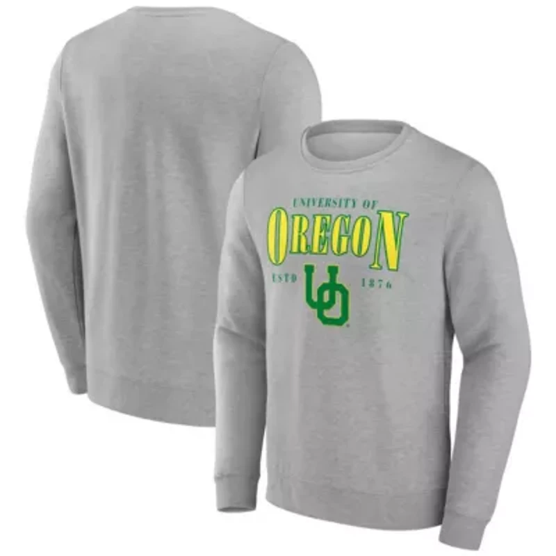 NCAA Fanatics Oregon Ducks True Classics Act Fast Fleece Pullover Sweatshirt