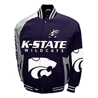 NCAA Franchise Club Kansas State Wildcats Spirit Cotton Twill Full-Snap Jacket