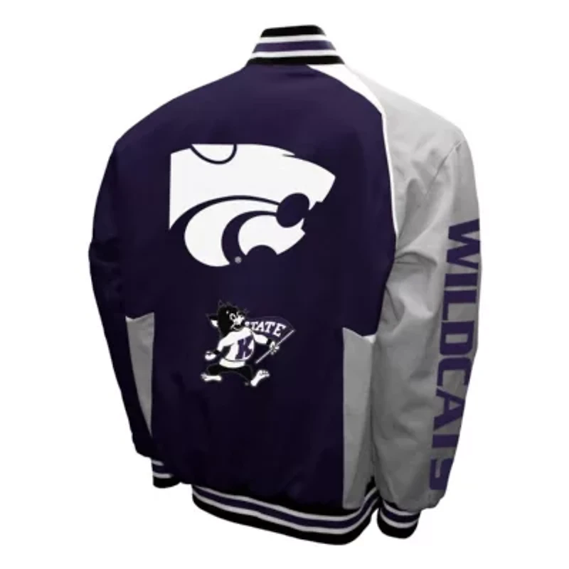NCAA Franchise Club Kansas State Wildcats Spirit Cotton Twill Full-Snap Jacket