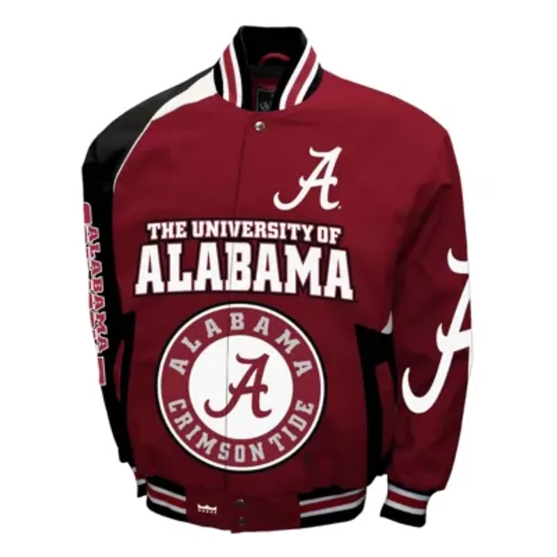 Alabama Crimson Tide NCAA Franchise Club Spirit Cotton Twill Full-Snap Jacket