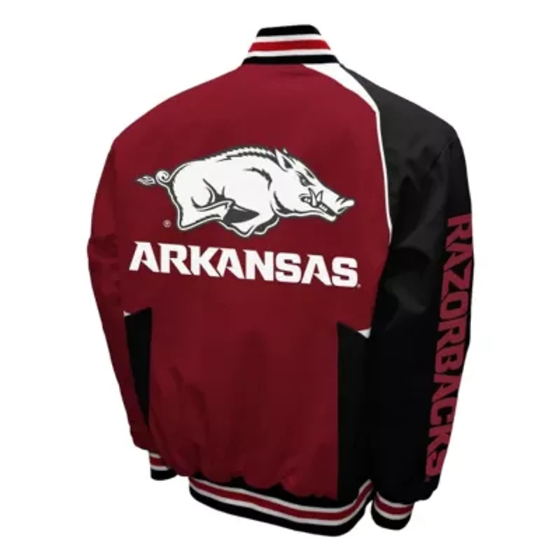NCAA Franchise Club Arkansas Razorbacks Spirit Cotton Twill Full-Snap Jacket