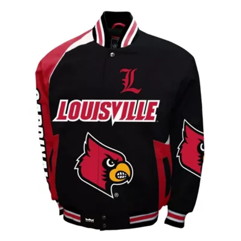 NCAA Franchise Club Louisville Cardinals Spirit Cotton Twill Full-Snap Jacket