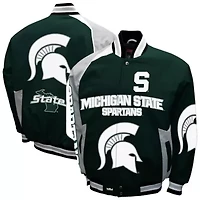 NCAA Franchise Club Michigan State Spartans Spirit Cotton Twill Full-Snap Jacket