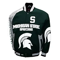 NCAA Franchise Club Michigan State Spartans Spirit Cotton Twill Full-Snap Jacket