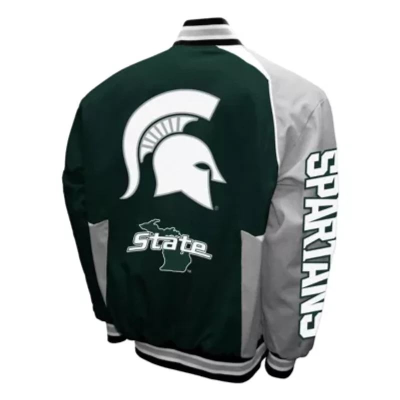 NCAA Franchise Club Michigan State Spartans Spirit Cotton Twill Full-Snap Jacket