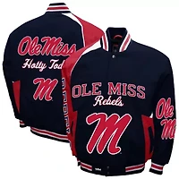 NCAA Franchise Club Ole Miss Rebels Spirit Cotton Twill Full-Snap Jacket