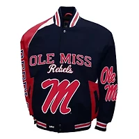 NCAA Franchise Club Ole Miss Rebels Spirit Cotton Twill Full-Snap Jacket