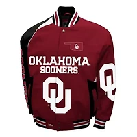 NCAA Franchise Club Oklahoma Sooners Spirit Cotton Twill Full-Snap Jacket