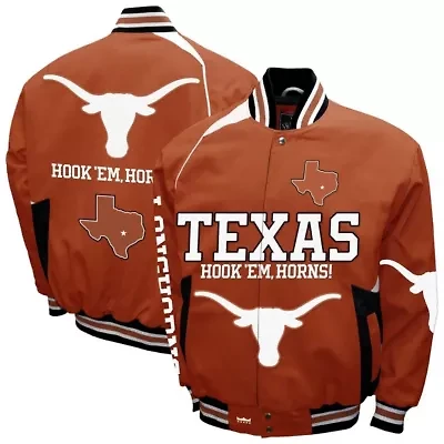 NCAA Franchise Club Texas Longhorns Spirit Cotton Twill Full-Snap Jacket