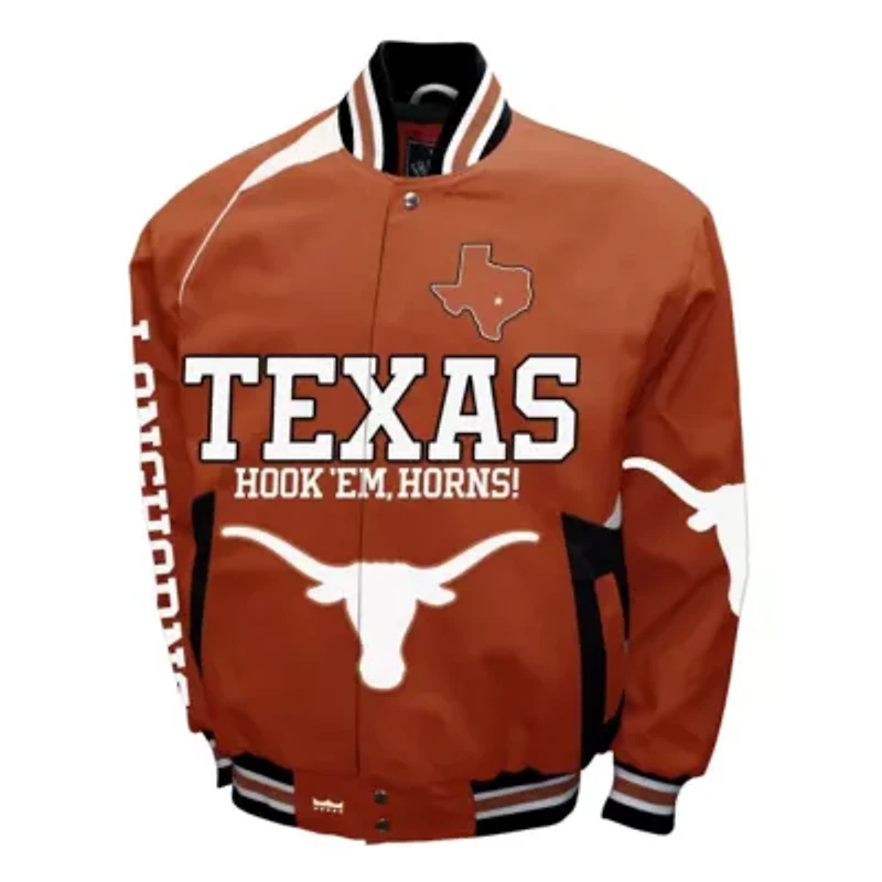 NCAA Franchise Club Texas Longhorns Spirit Cotton Twill Full-Snap Jacket