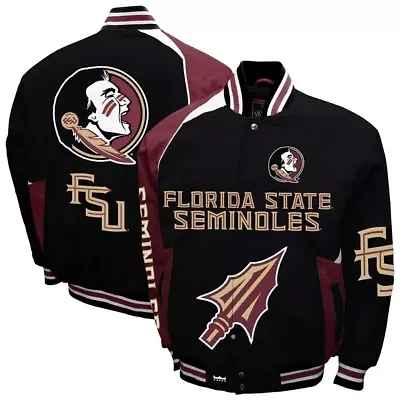 NCAA Franchise Club Florida State Seminoles Spirit Cotton Twill Full-Snap Jacket