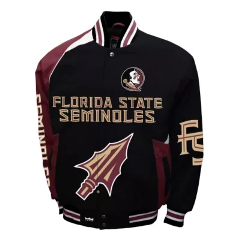 NCAA Franchise Club Florida State Seminoles Spirit Cotton Twill Full-Snap Jacket
