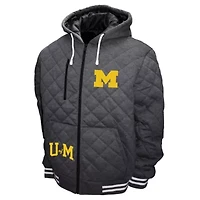 NCAA Franchise Club Michigan Wolverines Diamond Quilted Full-Zip Hoodie Jacket