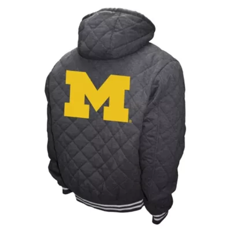 NCAA Franchise Club Michigan Wolverines Diamond Quilted Full-Zip Hoodie Jacket
