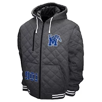 NCAA Franchise Club Memphis Tigers Diamond Quilted Full-Zip Hoodie Jacket