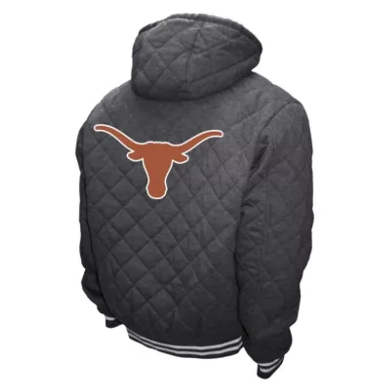 NCAA Franchise Club Texas Longhorns Diamond Quilted Full-Zip Hoodie Jacket