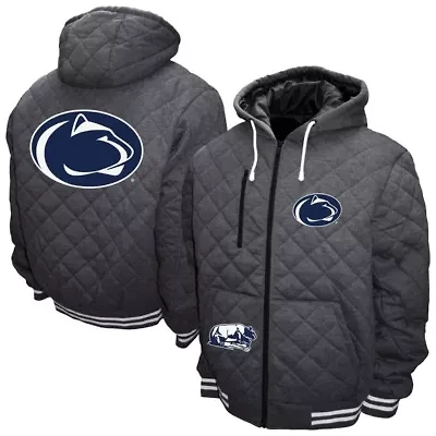 NCAA Franchise Club Penn State Nittany Lions Diamond Quilted Full-Zip Hoodie Jacket