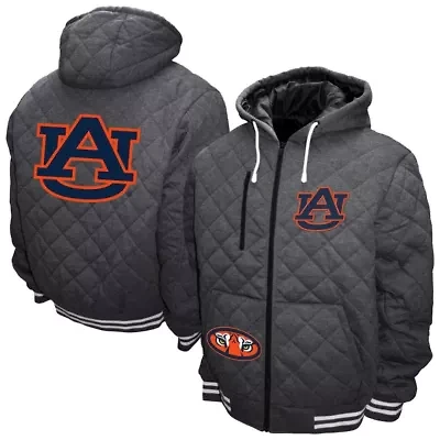 NCAA Franchise Club Auburn Tigers Diamond Quilted Full-Zip Hoodie Jacket