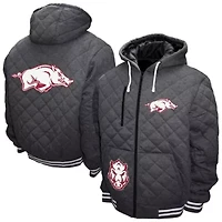 NCAA Franchise Club Arkansas Razorbacks Diamond Quilted Full-Zip Hoodie Jacket
