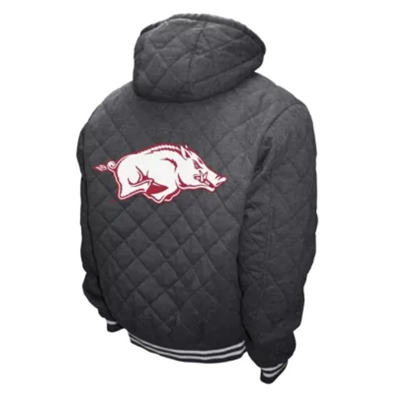 NCAA Franchise Club Arkansas Razorbacks Diamond Quilted Full-Zip Hoodie Jacket