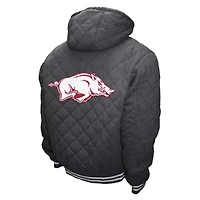 NCAA Franchise Club Arkansas Razorbacks Diamond Quilted Full-Zip Hoodie Jacket