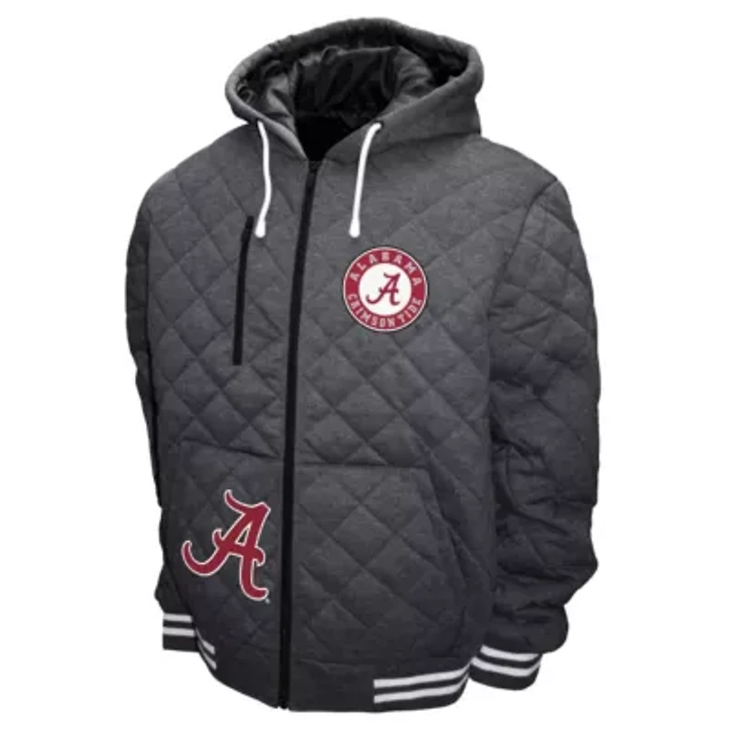 Alabama Crimson Tide NCAA Franchise Club Diamond Quilted Full-Zip Hoodie Jacket