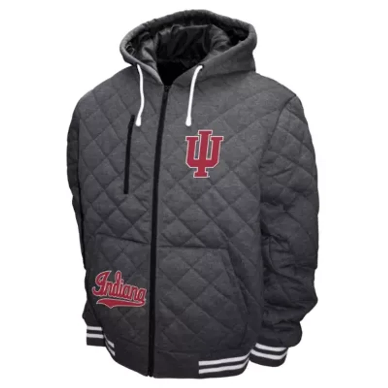 NCAA Franchise Club Indiana Hoosiers Diamond Quilted Full-Zip Hoodie Jacket
