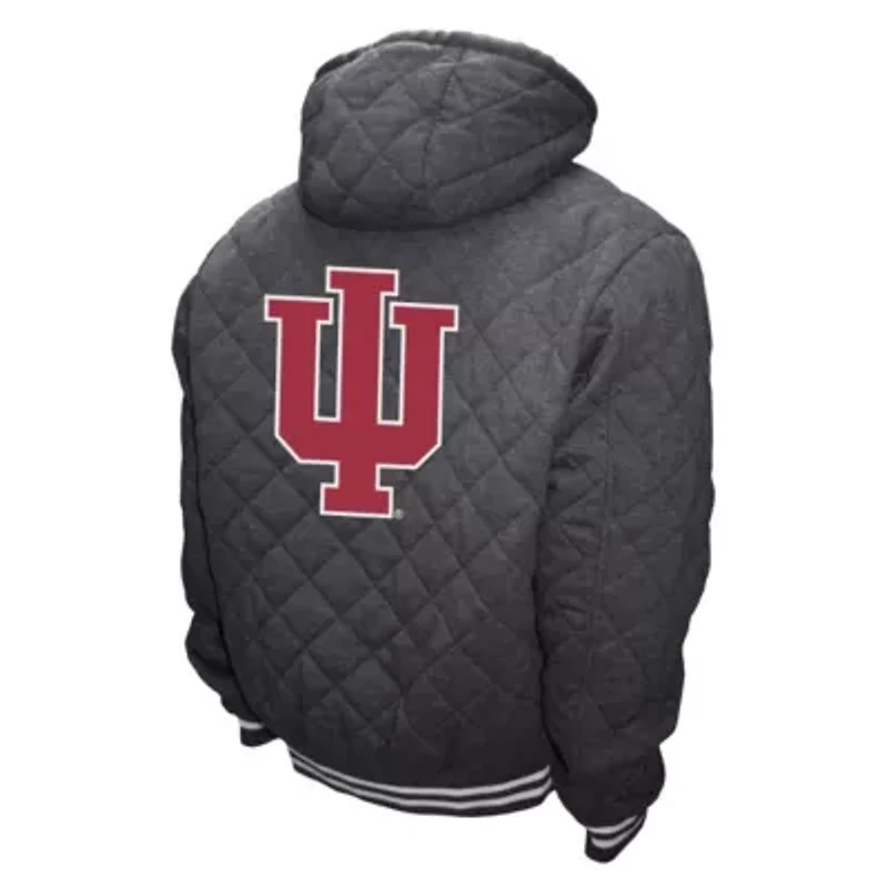 NCAA Franchise Club Indiana Hoosiers Diamond Quilted Full-Zip Hoodie Jacket