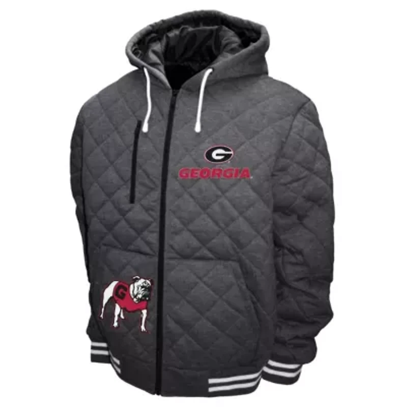 NCAA Franchise Club Georgia Bulldogs Diamond Quilted Full-Zip Hoodie Jacket
