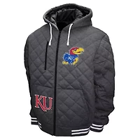 NCAA Franchise Club Kansas Jayhawks Diamond Quilted Full-Zip Hoodie Jacket