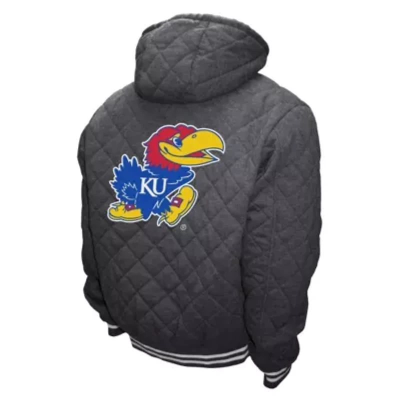 NCAA Franchise Club Kansas Jayhawks Diamond Quilted Full-Zip Hoodie Jacket