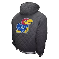 NCAA Franchise Club Kansas Jayhawks Diamond Quilted Full-Zip Hoodie Jacket