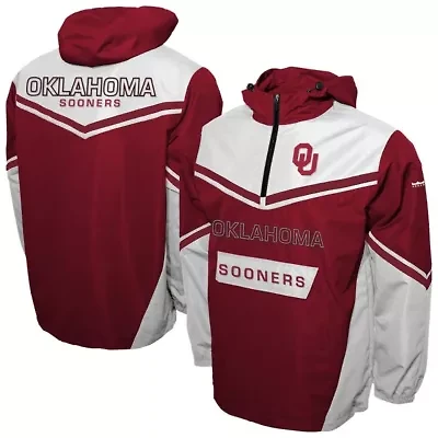 NCAA Franchise Club Oklahoma Sooners Action Anorak Half-Zip Jacket