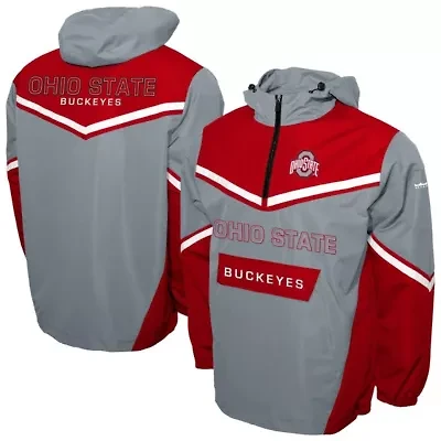 NCAA Franchise Club Ohio State Buckeyes Action Anorak Half-Zip Jacket