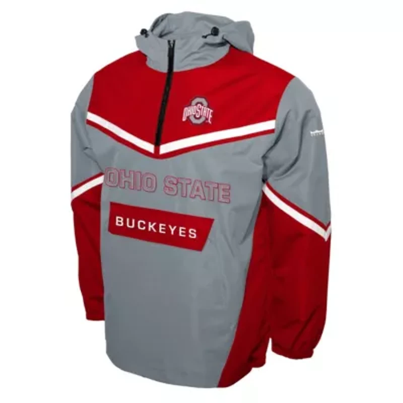 NCAA Franchise Club Ohio State Buckeyes Action Anorak Half-Zip Jacket