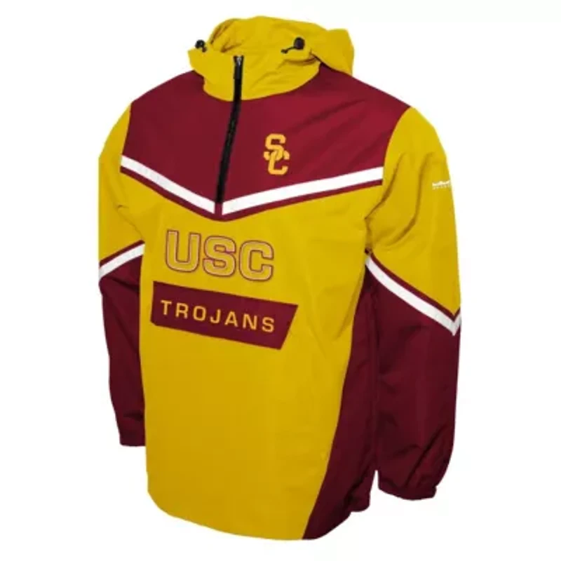 NCAA Franchise Club USC Trojans Action Anorak Half-Zip Jacket