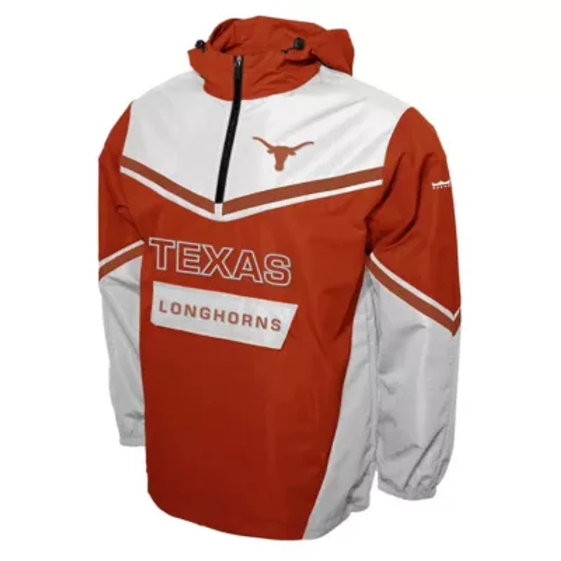 NCAA Franchise Club Texas Longhorns Action Anorak Half-Zip Jacket