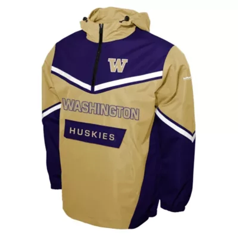 NCAA Franchise Club Washington Huskies Action Anorak Half-Zip Jacket