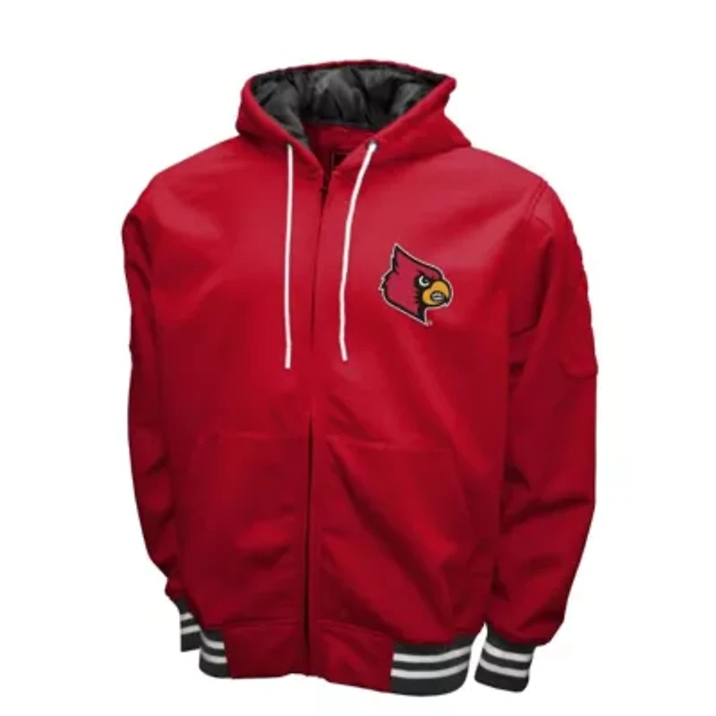 NCAA Franchise Club Louisville Cardinals Grind Full-Zip Hoodie Jacket