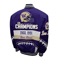 NCAA Franchise Club Washington Huskies Cotton Twill Full-Snap Jacket