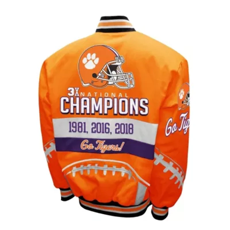 NCAA Franchise Club Clemson Tigers Cotton Twill Full-Snap Jacket
