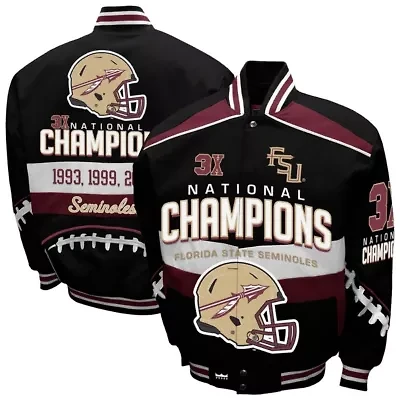 NCAA Franchise Club Florida State Seminoles Cotton Twill Full-Snap Jacket
