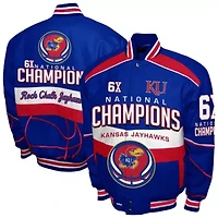 NCAA Franchise Club Kansas Jayhawks Cotton Twill Full-Snap Jacket